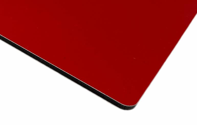 ALUPANEL®, Alu-sandwichplade, Rød, Blank/Mat, 1500mm x 3050mm x 3,0 mm